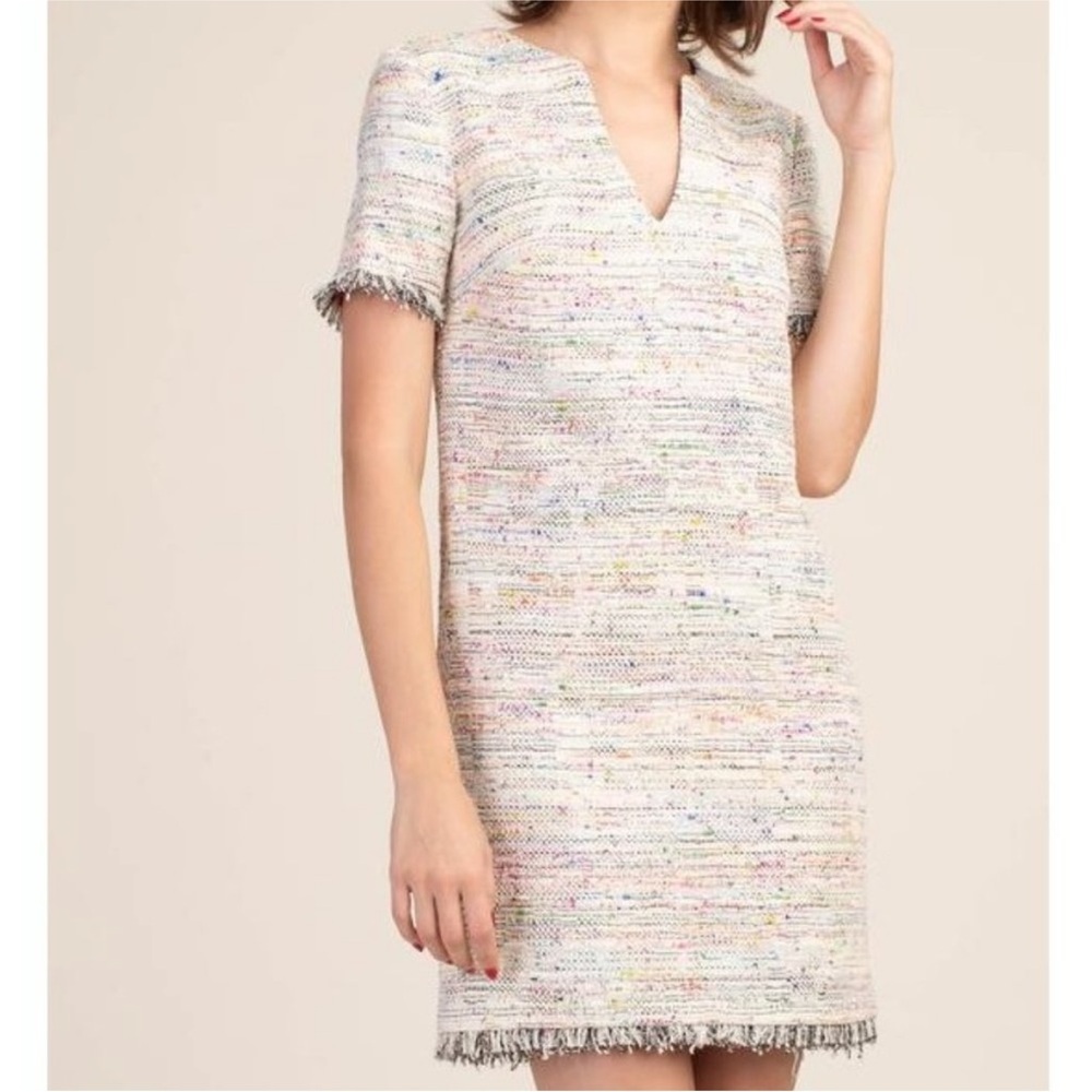 New Trina Turk New‎ York Dress Tweed Boucle Multicolored Size 6